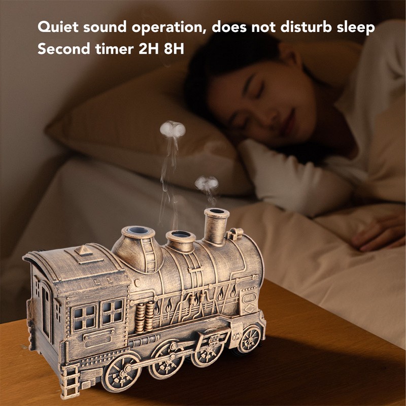 Train Humidifier 300ml Retro Train Shape Aromatherapy Diffuser with Waterless