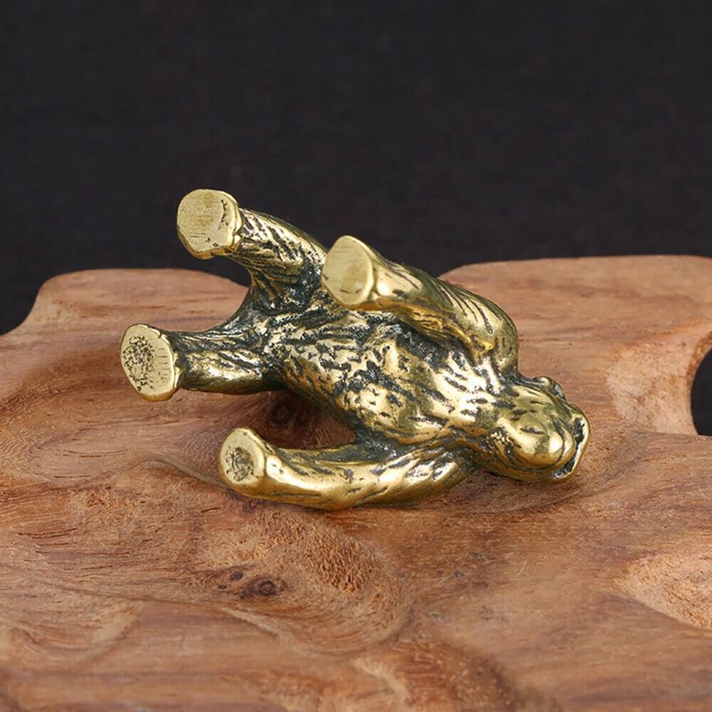 TEAMWILL Solid Brass Monkey Gorilla Statue Tea Pet Figure Animal