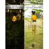 MUMTOP Solar Wind Chime Pineapple Solar LED Light Tropical Windchimes