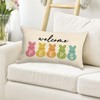 GOOESING Easter Pillow Covers 20x30 Inch Happy Easter Bunny Welcome