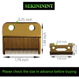 Universal Replacement Hair Clipper Blade Cutter Set for Wahl Clippers Wahl 5-Star Senior Magic Clip Ultra-Thin Moving Blade Sharp, Four Foot Contact Low Noise and Low Heat Generation(Gold)