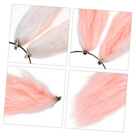 PACKOVE Bunny Ear Headband Plush Rabbit Ears Hair Hoop for Cosplay Easter Parties Costume Accessories Cute Handmade Rabbit Headwear for Girls and Women