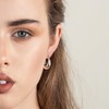 ALEXCRAFT Thick Hoop Earrings Gold Small Women's Golden Earrings Gold-Plated