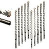 Direko SDS Plus Rotary Hammer Drill Bits 10-Piece Carbide-Tipped for