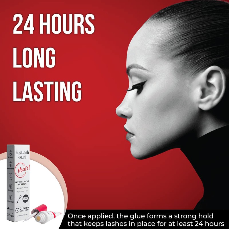 [NOON’S UP Lash Glue] Waterproof 24 Hours Long-Lasting Eyelash Glue: