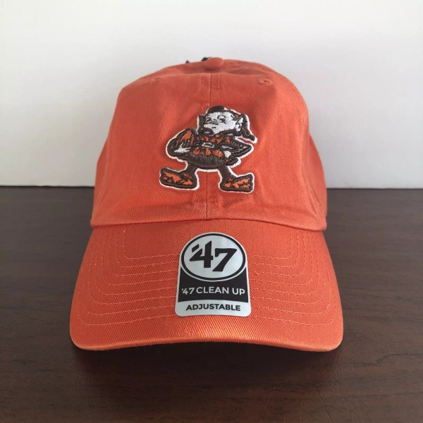 ’47 Cleveland Browns Hat Brownie The Elf Orange Adjustable Cap