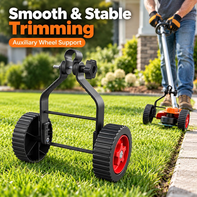 String Trimmer Wheel Attachment for Lawn Edging – Adjustable Dual-Wheel