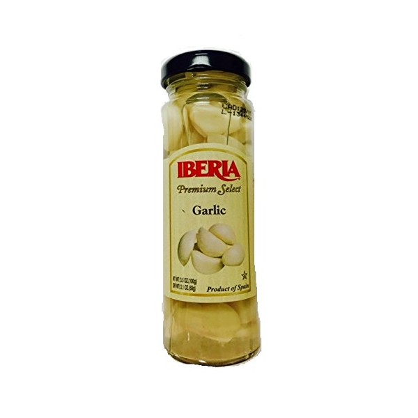 Iberia Ajos Blancos Españoles (White Garlic) Glass Bottle 3.5oz 4 Pack