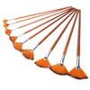9Pcs Painting Brush Set Nylon Wool Fan shaped Watercolor Acrylic