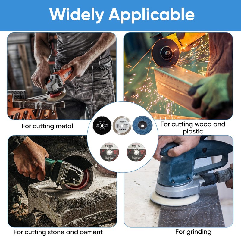 76mm Cutting Discs – 5 Pack Angle Grinder Discs with