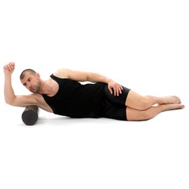 ProsourceFit High Density Extra Firm Foam Roller for Muscle Therapy and Balance Exercises 12”x 6”Black