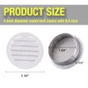 Round Aluminum Louver with Insect Screen, 2 Inches, White, 6-Pack