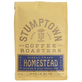 Stumptown Coffee Roasters, Homestead Blend - Whole Bean Coffee - 12 Ounce Bag, Direct Trade Coffee, Flavor Notes of Milk Chocolate, Cherry and Orange