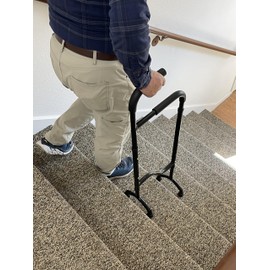 Rock Steady Cane Stair Assist Cane – Less Effort Going Up, Less Impact Coming Down