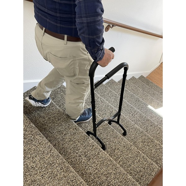 Rock Steady Cane Stair Assist Cane – Less Effort Going