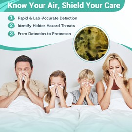 Mold Test Kit for Home Detection: 4 Simple DIY Science Kits for Fastly Testing Home Surfaces & Air Quality Detector & HVAC Monitor Includes Detailed Identification Guide