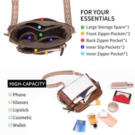 GAEKEAO Crossbody Bags for Women, Vegan Leather Women's Medium Crossbody Handbags Purses Shoulder Bag