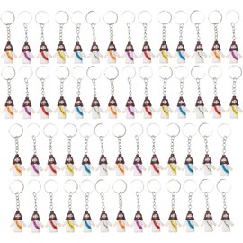 SYOWADA 54 llaveros de Jesús bonitos, llaveros de figura cristiana, ideales para eventos de iglesia, bautismo y regalos