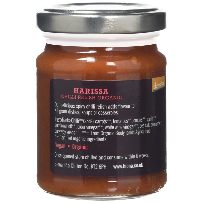 Biona Organic Harissa Chilli Relish, 125g