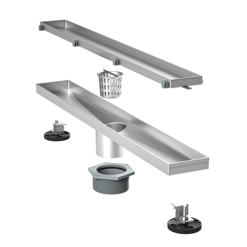 Bochni Linear Shower Drain 40" Brushed 304 Stainless Steel |