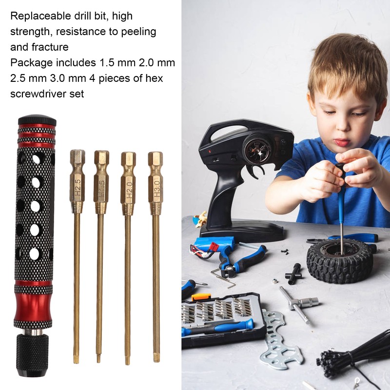 4 in 1 RC Repair Screwdrivers Hex Screw Driver Bit