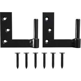 SteelTek Jamb Pintel 2" Offset (Sold as Pair), 304 Stainless Steel, Powder Coated Black