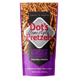Dot's Pretzels Cinnamon Sugar Twist Snack, 16oz Bag - New Sealed