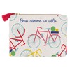 Draeger Paris Printed Bicycle Purse 100% Cotton with Zip and