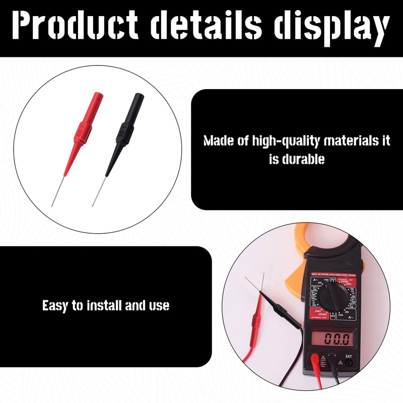 Multimeter Leads Probe Pin 16pcs Multimeter Test Leads Power Back