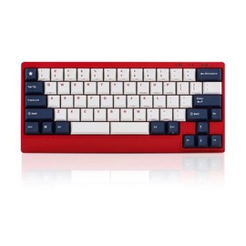 Leopold FC650MDS White Blue Star PD 65% Double Shot PBT Mechanical Keyboard Cherry MX Red