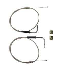 Gxcdizx 42" Stainless Steel Throttle Idle Cable Set 5635596A, 5641506, 5643398, 56579-02A for 1996-2020 SPORTSTER 1200 CUSTOM XLH1200C/XL1200C