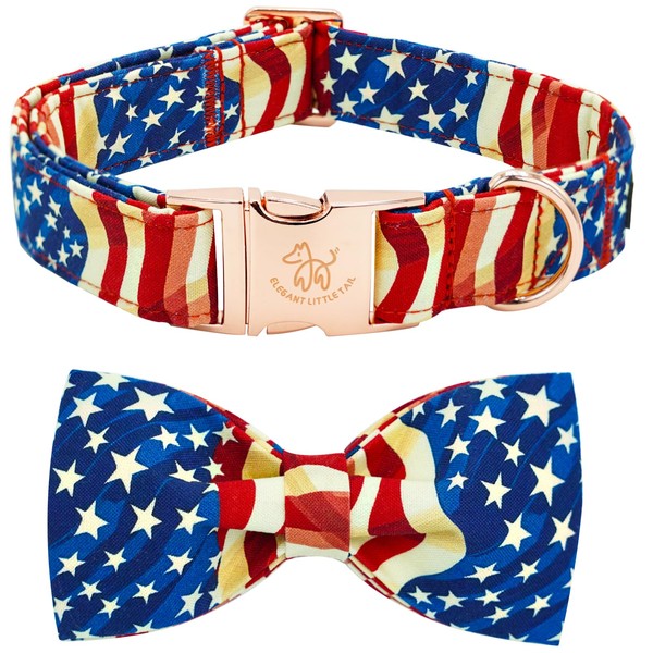 Elegant little tail Independence Dog Collar, Patriotic Pet Collar with
