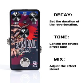 Caline Mini Guitar Reverb Pedal G008 G Series Digital Guitar Pedal with Wide Range Tone for Bass Electric Guitar