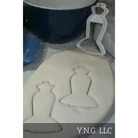 MERMAID STYLE TRUMPET WEDDING DRESS OUTLINE NEWLYWED CELEBRATION PROM PARTY PRINCESS BRIDAL SHOWER SPECIAL OCCASION COOKIE CUTTER 3D PRINT USA PR2519