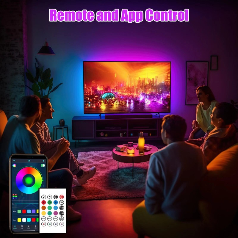 Maylit TV LED Backlight 16.4ft RGB USB Music Sync Bluetooth