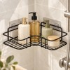 1PC Wall Mounted Non-Perforated Metal Triangle Storage Rack for Bathroom