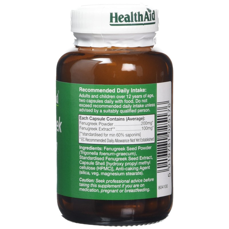 HealthAid Fenugreek 200mg 60 Capsules