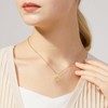KUANGHON18K gold-plated zirconia heart-shaped necklace, exquisite and small love pendant