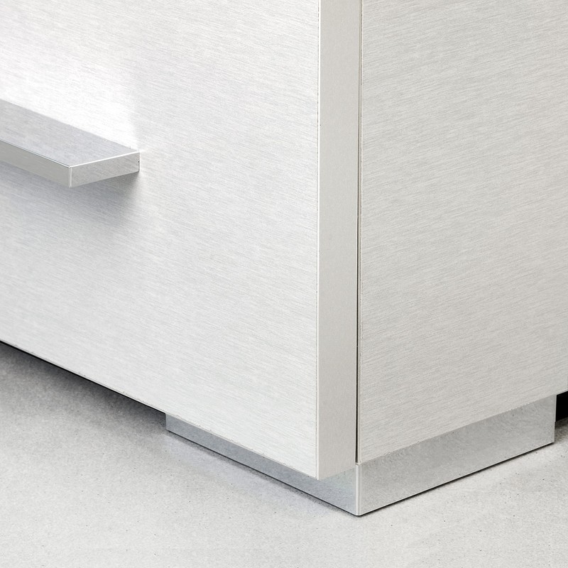 Emuca 2022825 Furniture Legs Metallic Plastic Set of 4 Feet