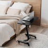 SHW Mobile Height Adjustable Laptop Rolling Cart with Height Adjustment