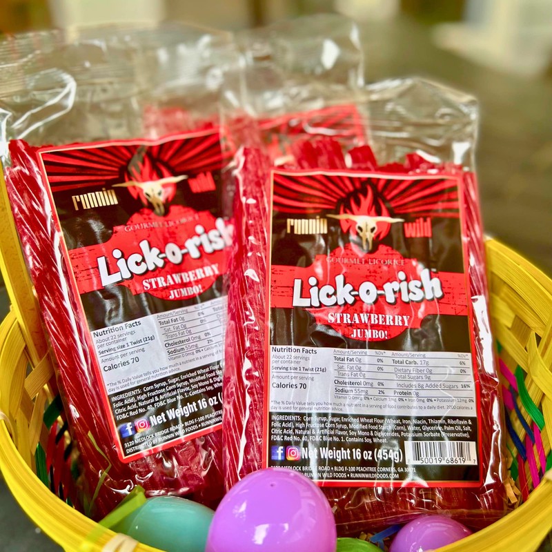 Strawberry Licorice Candy | Red licorice LICK-O-RISH - 3 Pounds