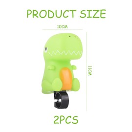 EPCDBBRT 2 Pieces Cartoon Dinosaur Bike Bells, Cute Handlebar Bells, Kids Bike Bells, Mini Bike Horns, Dinosaur Bike Bells For Boys And Girls
