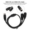 DIN 5 Pin Male to 2 DIN 5 Pin Female