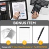 Leathario Portfolio Binder, Padfolio Organizer, 3 Ring Binder with Zipper