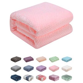 Fuzzy Throw Blanket, Plush Fleece Blankets for Adults, Toddler, Boys and Girls, Warm Soft Blankets and Throws for Bed, Couch, Sofa, Travel and Outdoor, Camping (Throw(50"x70"), L-Baby Pink)