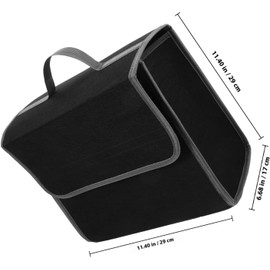 Healifty Organizador Plegable para Maletero de Vehículo Negro, Caja Portátil de Tela No Tejida, Diseño Simple y Funcional para Almacenamiento en Coche