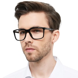 OCCI CHIARI Wide Reading Glasses Men Large Head 1.25x Strength Ultralight Readers(1.0 1.25 1.5 1.75 2.0 2.25 2.5 2.75 3.0 3.5 4.0 5.0 6.0)