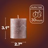 SPAAS Rustic Taupe Pillar Candles - 2.7" X 3" Decorative