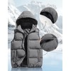 Gihuo Men's Hooded Puffer Vest Sleeveless Zip Up Padded Jackets