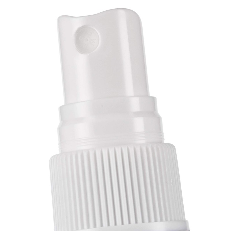 1 oz Opal White Glass Boston Round White Fine Mist